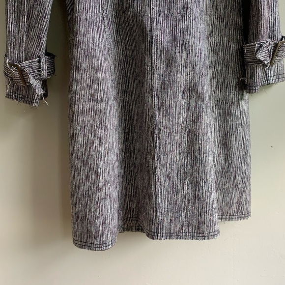 Poleci silver coat jacket size 4 Anthropologie womens silk cotton blend - Picture 10 of 16